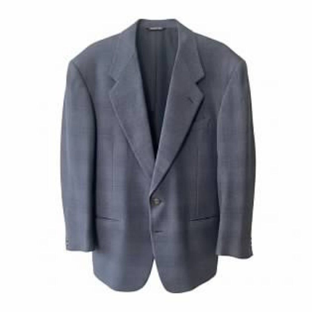 Canali Milano Disegnato Da Syd Jerome 100% Pure Wool Blue/Grey Blazer Size 50R